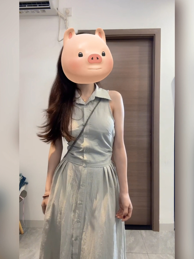 Korean Style A Line Shirt Dress - XZY Стильное повседневное платье-рубашка без рукавов