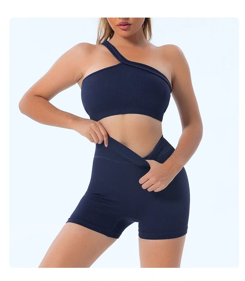 Женский спортивный топ с одним – обзор и цена Seamless Ribbed Workout Tank Top