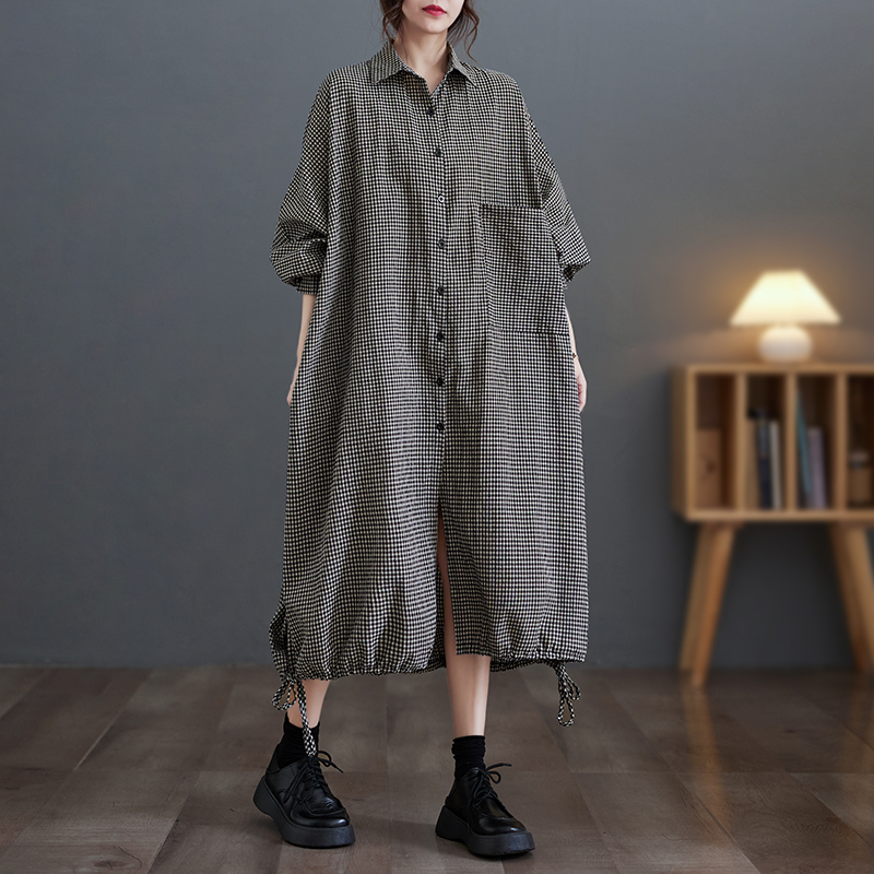 Элегантное повседневное хлопко – обзор и цена Casual Loose Linen Shirt Dress