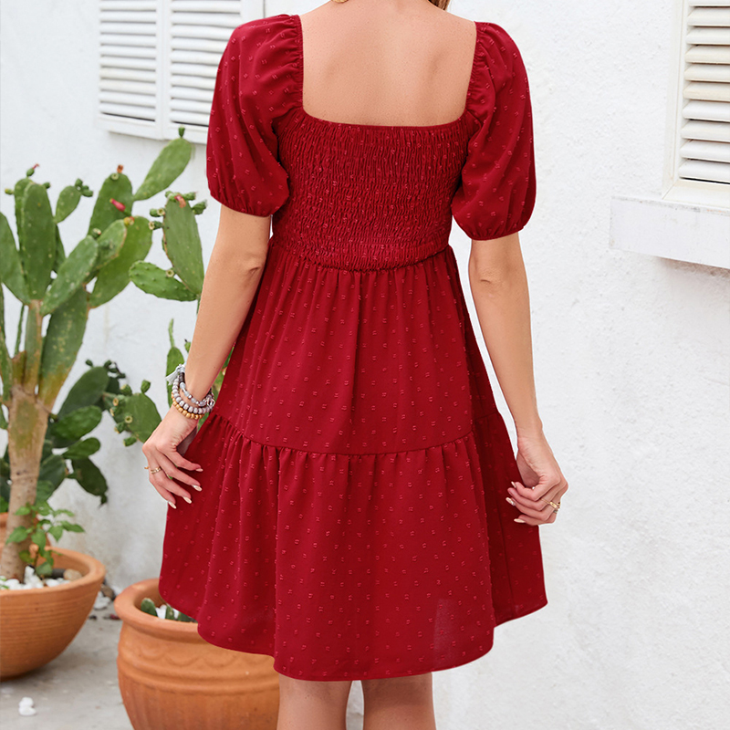 Элегантное женское летнее плат – обзор и цена Off Shoulder Puff Sleeve Sundress
