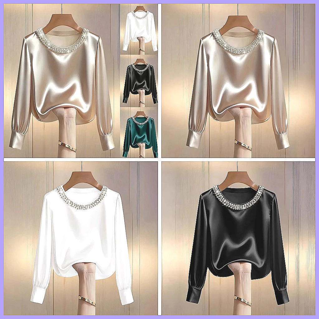 Элегантная блузка из атласа с  – обзор и цена Blouses
