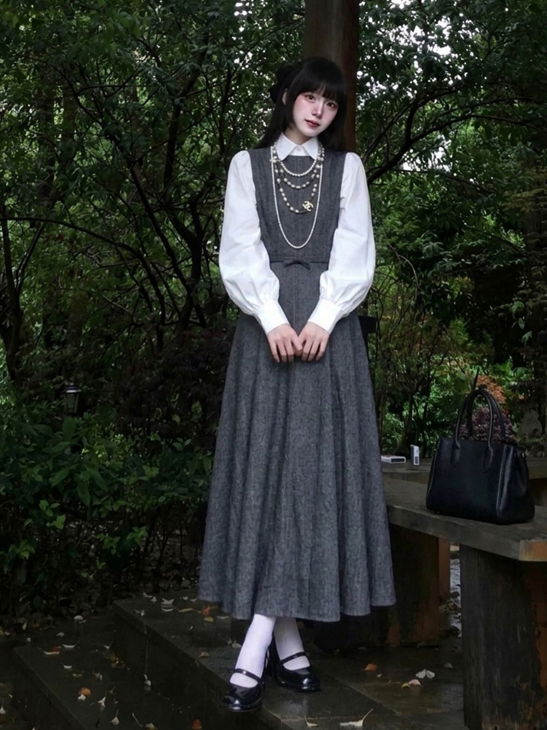Корейский комплект из двух пре – обзор и цена Korean Style A Line Shirt Dress