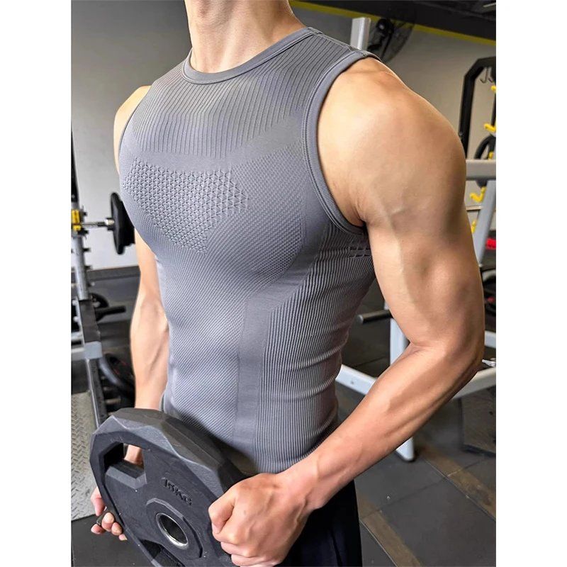 Мужская бесшовная майка с ребр – обзор и цена Seamless Ribbed Workout Tank Top