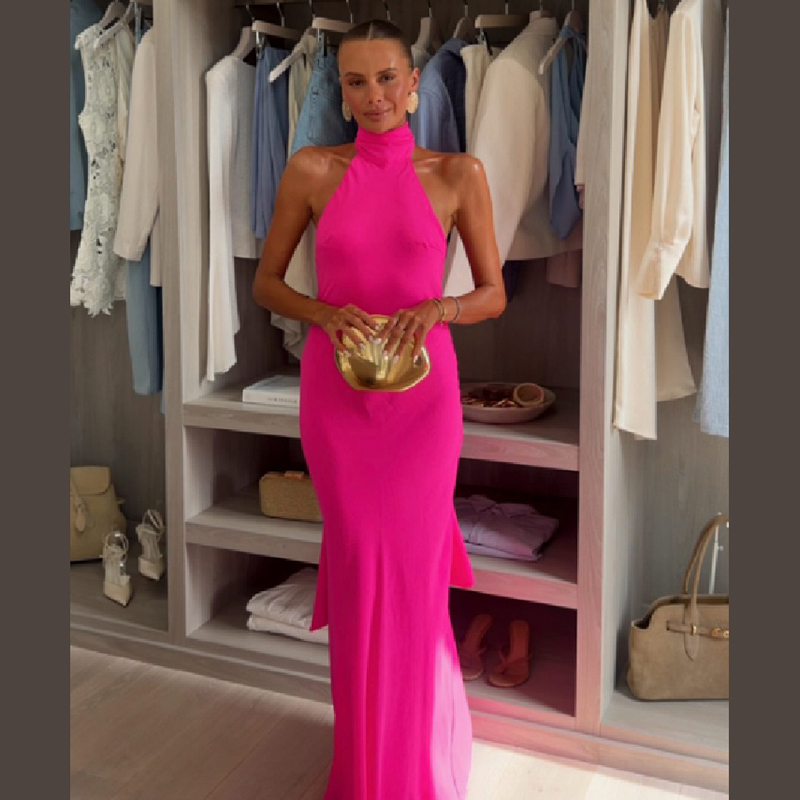 Женское атласное платье-макси  – обзор и цена Elegant Satin Evening Gown Split