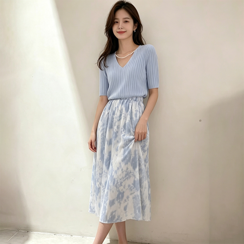 Летний комплект 2026: Нежное п – обзор и цена Korean Style A Line Shirt Dress