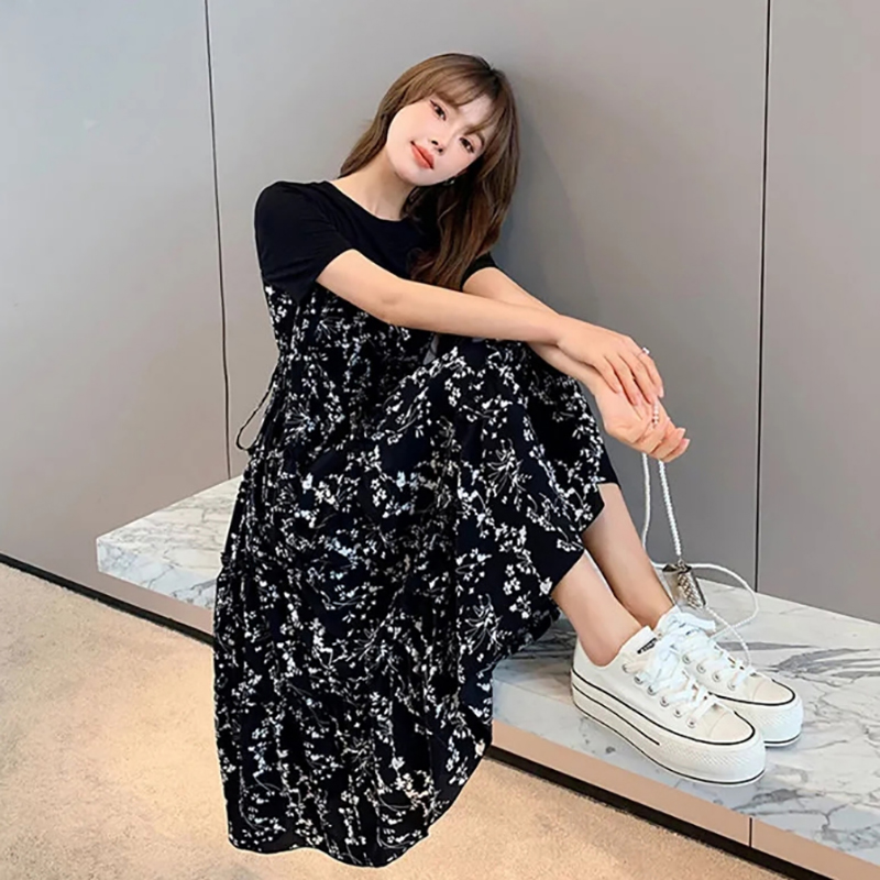 Женская футболка из двух предм – обзор и цена Korean Style A Line Shirt Dress