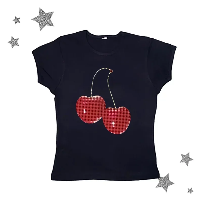 Эстетичная летняя футболка-кро – обзор и цена Y2K Graphic Baby Tee Crop