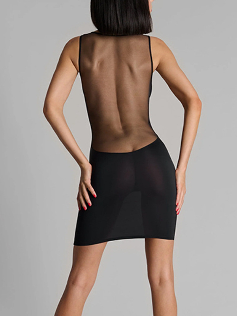Черное облегающее платье с глу – обзор и цена Sexy Mesh Sheer Bodycon Dress