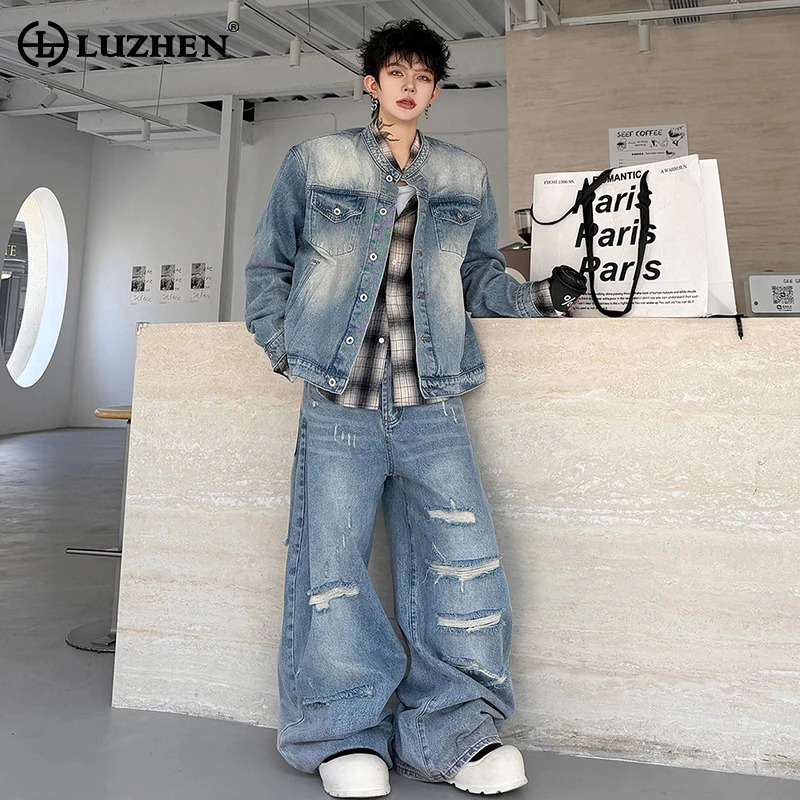 LUZHEN 2026 Осенний винтажный  – обзор и цена Jeans