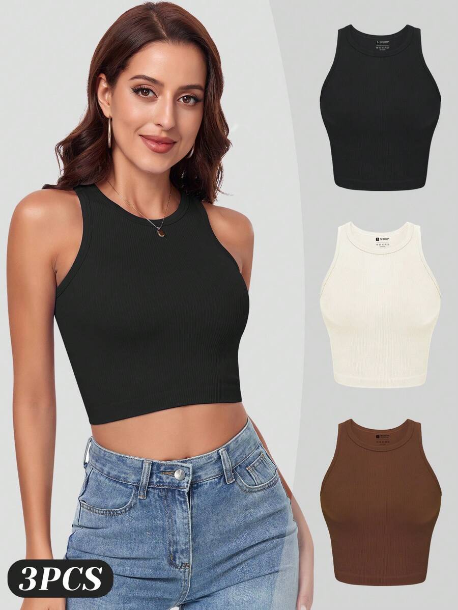 Женские укороченные топы VVX,  – обзор и цена Seamless Ribbed Workout Tank Top