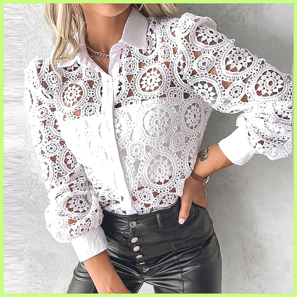 Женская белая кружевная блузка – обзор и цена Blouses