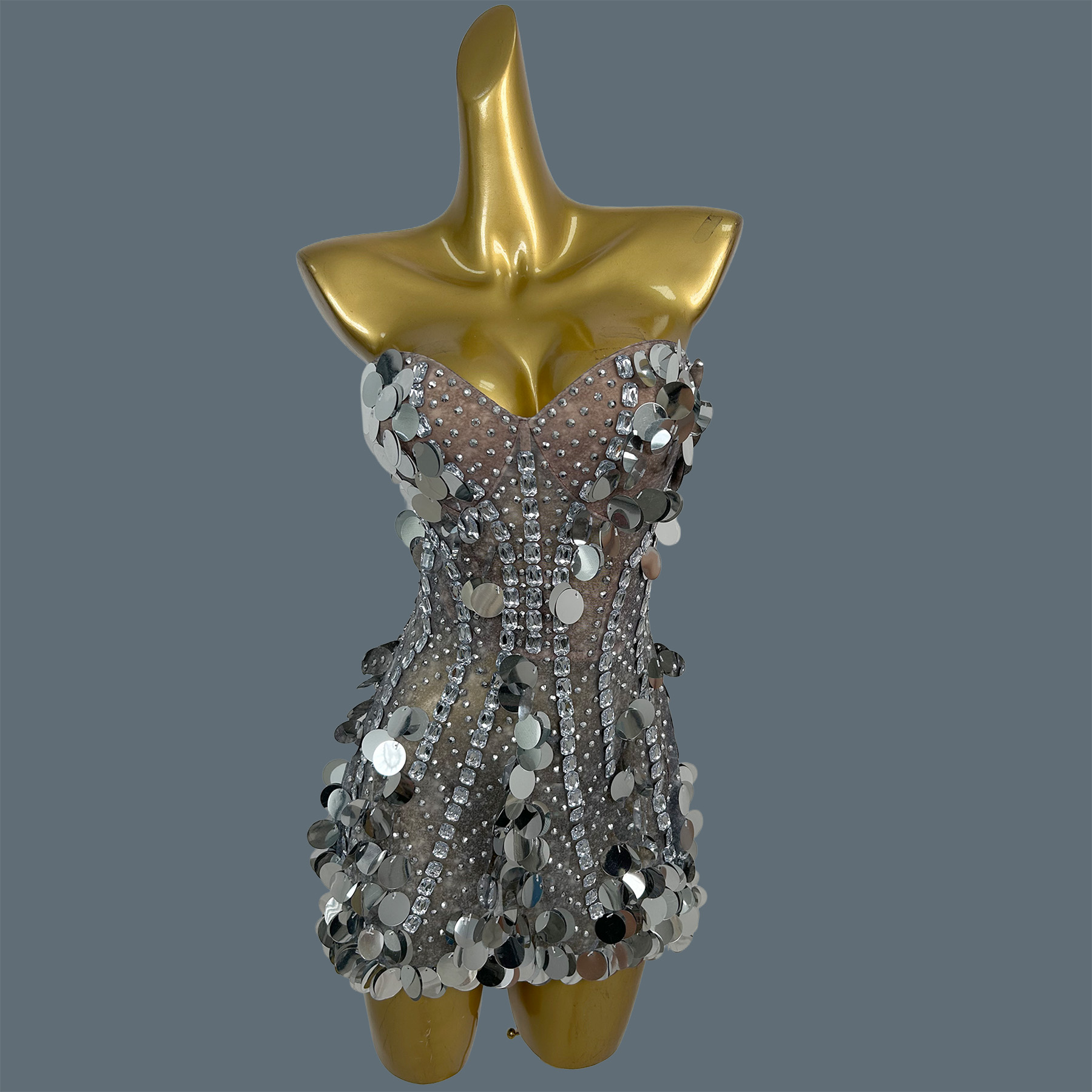 Женское мини-платье без бретел – обзор и цена Sparkly Rhinestone Club Party Dress