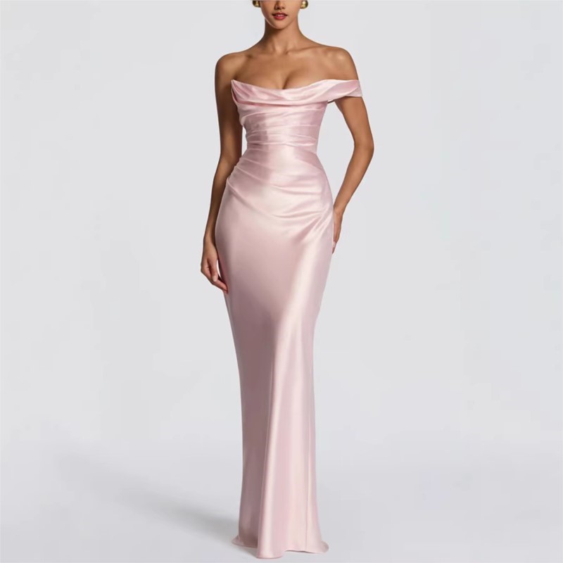 Элегантное облегающее атласное – обзор и цена Elegant Satin Evening Gown Split