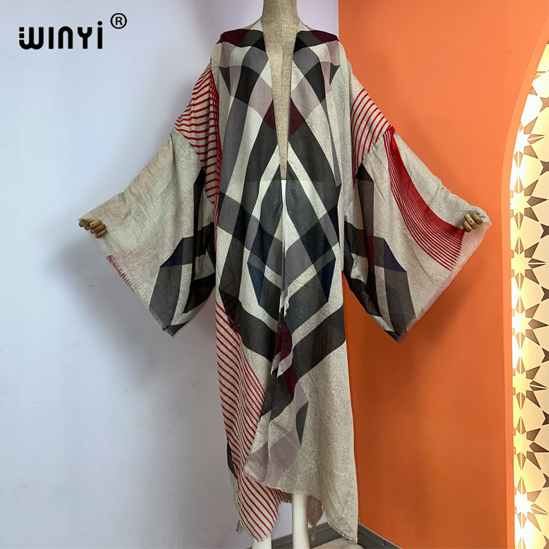 Кимоно WINYI женское с принтом – обзор и цена Boho Summer Beach Maxi Dress